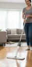 Mop De Limpeza Com Reservatório 33oml, Haste De Alumínio 126 Cm Com Base Microfibra 40x15 Cm
