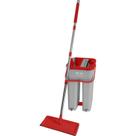 Mop Duplo Compacto com Balde Espremedor, Microfibra Lavável e Economia de Água Wap