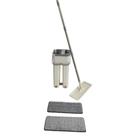 Mop Duplo Rodo Magico Vassoura Flat Balde Limpeza De Piso Multiuso Esfregao Vertical Lava Seca Refil