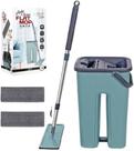 Mop Flat Com Reservatorio de Àgua Multiuso Para Limpeza Com 2 Refil Lava e Seca Profissional, Tira Pó Poeira Lava e Seca, Esfregão Limpeza Pisos