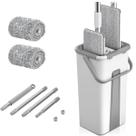 Mop Flat Lava e Seca com Balde 6L e Refil Extra de Microfibra