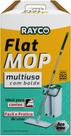 Mop Flat Rodo Limpeza Lava E Seca Rayco Balde 6 Litros Mais Refil Extra