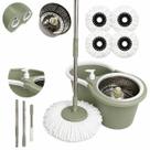 Mop Giratório 360 14L com Cesto Inox, Cabo Ajustável 1,60m, Dispenser para Sabão, Rodinhas, Alça e 4 Refis de Microfibra Balde Centrífuga Mop Giratório 360 14L com Cesto Inox, Cabo Ajustável 1,60m, Dispenser para Sabão, Rodinhas, Alça e 4 Refis de Microfibra Balde Centrífuga