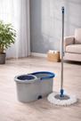 Mop Giratório Com Balde 13 Litros Esfregão 360 Graus Com Alça Reforçada Microfibra Limpeza Prática Piso Sortido Refil Brinde