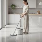 Mop Giratório Com Balde 13L E 2 Refis Limpeza 360 Inox