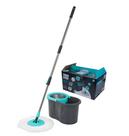 Mop Giratório Com Balde 8L Centrifuga Inox Esfregão Mágico