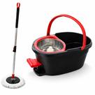 Mop Giratório Duplo 13L Cesto Inox Pedal Com Cabo Regulável