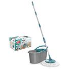 Mop Giratório Flashlimp Fit MOP5010 Balde Centrífuga 8L Cabo Telescópico ajustável Refil Microfibra