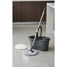 Mop Giratório Inox 360 Limpeza Prática 9L Mop Giratório Inox 360 Limpeza Prática 9L
