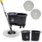 Mop Giratório Profissional Giratório 360 Com Balde Separador de Água de 10 Litros + Refil Perfect Pró