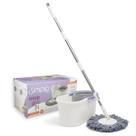 Mop Giro Fit Com Balde 8 Litros Esfregão Branco/Lilás Simplo