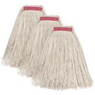 Mop Head Matthew Cleaning 700 ml, pacote com 3 unidades de algodão, branco aberto