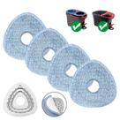Mop Pads Koolstuffs para sistema O-Cedar, pacote com 4, laváveis à máquina