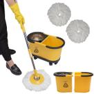 Mop Profissional Original Giratório 360 com Separador de Água Limpa/Suja 10 Litros e Refil Carrinho