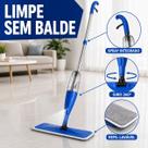 Mop Spray Cabeça Giratória 360 Reservatório 380ml Refil Microfibra Limpeza Rápida Piso Porcelanato Limpa e Seca Mop Pulverizador Sortido