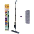 Mop Spray Com Gatilho Dispenser 350ml Lavável Cabo Regulável Multiuso + Microfibra Extra Limpeza Tud