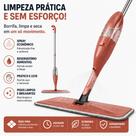 Mop Spray Rodo Esfregão com Reservatório 400ml Microfibra Lavável Cabeça Giratória 360 Limpeza Seca e Úmida para Cozinha e Piso Laminado