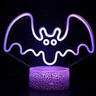 Morcegos LED 3D que mudam de cor com luz noturna para crianças e crianças R Morcegos LED 3D que mudam de cor com luz noturna para crianças e crianças R