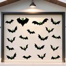 Morcegos magnéticos para decorações de Halloween para porta de garagem (24 unidades)