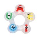 Mordedor Agua Bolinha Facil Segurar Geladinho Bebe Infantil Letras