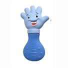 Mordedor bebe maozinha mão silicone macio vila toy Azul