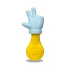 Mordedor Chocalho Baby Mãozinha Em Vinil Macio E Atóxico P/ Bebê Azul Rosa - Bee Toys