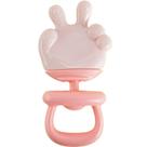 Mordedor Mãozinha De Silicone Para Bebê 12x7,5cm Rosa