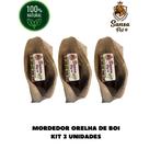 Mordedor Orelha de Boi 100% Natural Desidratado Petisco Proteína Colágeno Saúde Bovino Mordedor Orelha de Boi 100% Natural Desidratado Petisco Proteína Colágeno Saúde Bovino