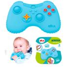 Mordedor Video Game Azul Brinquedo Macio Massageador Gengiva Bebês Atóxico