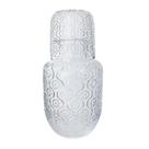 MORINGA DE VIDRO EM RELEVO COM COPO DAISY 500ML e 145ML