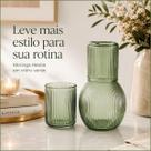 Moringa Hestia 890ml Vidro Verde com Copo e Tampa