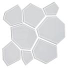 Mosaico de Vidro Croco White 32X32cm - 1713002001