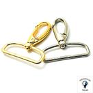 Mosquetão Base Grossa 40 Mm 10 Unidades Cor Dourado