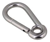 Mosquetão Em Aço Inox 5 Mm Com Trava Rápida Carga Max 50kg