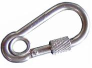 Mosquetão Engate Rápido Em Aço Inox Com Olhal E Trava 5x50mm