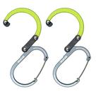 Mosquetão GEAR AID HEROCLIP Small, pacote com 2 unidades, verde marinho