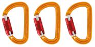 Mosquetão Petzl Sm'D, versátil, leve, compacto, pacote com 3 Mosquetão Petzl Sm'D, versátil, leve, compacto, pacote com 3