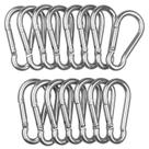 Mosquetão Selected Spring Snap Hook em aço inoxidável 304, pacote com 15 Mosquetão Selected Spring Snap Hook em aço inoxidável 304, pacote com 15