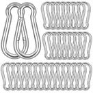 Mosquetões Spring Snap Hook YEAZHEN M6 60 unidades de aço galvanizado