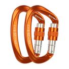 Mosquetón XINDA con Seguro de Rosca para Escalada en Roca 25KN (2 piezas)