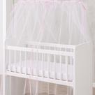 Mosquiteiro Americano Simples Cortinado de Berço Tule Viés Rosa Princesa Mosquiteiro Americano Simples Cortinado de Berço Tule Viés Rosa Princesa
