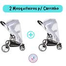 Mosquiteiro De Carrinho Universal Portatil 1,00m X 1,10m Carrinho, bebe conforto e cadeirinha Quantidade:2 MOSQUITEIROS
