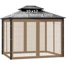 Mosquiteiro de reposição para gazebo 10' x 12' cáqui Mosquiteiro de reposição para gazebo 10' x 12' cáqui