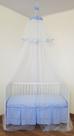 Mosquiteiro De Teto Tenda Cortinado Para Berço Tulle Azul Bebê