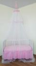 Mosquiteiro De Teto Tenda Cortinado Para Berço Tulle Rosa Bebê