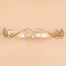 Mosquiteiro de Voil Berco Com Dossel Dourado Rococo Lateral