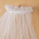 Mosquiteiro de Voil Berço Com Dossel Rococo Liso Branco Novo Mosquiteiro de Voil Berço Com Dossel Rococo Liso Branco Novo