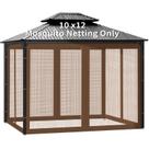 Mosquiteiro, dossel externo de 10 x 12 pés, 4 painéis com zíperes Mosquiteiro, dossel externo de 10 x 12 pés, 4 painéis com zíperes