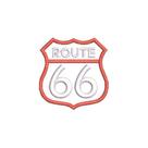 MOT222-017 Rota Route 66 Patch Bordado 6,6x6,7 cm