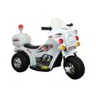 Moto eletrica 7,5v infantil branco com som luz de farol e sirene